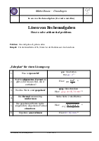 Fahrplan zum Lösen von Rechenaufgaben